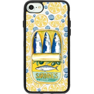Coque iPhone 7 / 8 / SE (2020, 2022) - Silicone rigide noir Sardines in oil 2026