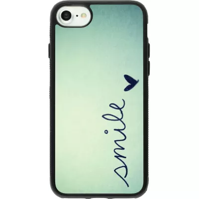 Coque iPhone 7 / 8 / SE (2020, 2022) - Silicone rigide noir Smile