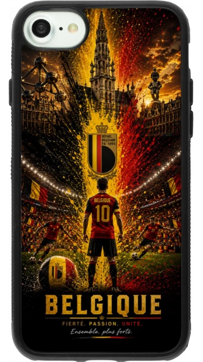 iPhone 7 / 8 / SE (2020, 2022) Case Hülle - Silikon schwarz Fussball Belgien splash 2026