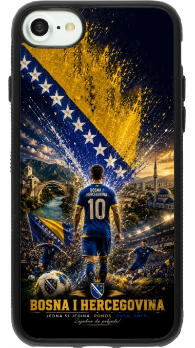 iPhone 7 / 8 / SE (2020, 2022) Case Hülle - Silikon schwarz Fussball Bosnien und Herzegowina splash 2026