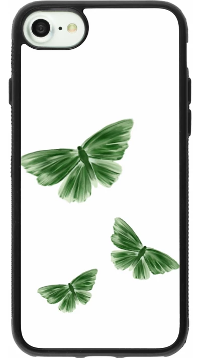 iPhone 7 / 8 / SE (2020, 2022) Case Hülle - Silikon schwarz Butterflies Spring 2026