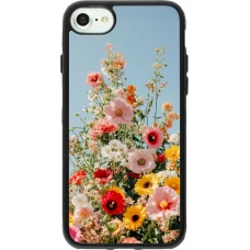 Coque iPhone 7 / 8 / SE (2020, 2022) - Silicone rigide noir Spring flowers Spring 2026