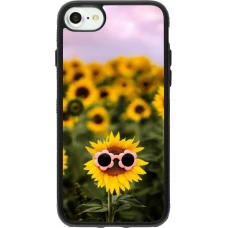 Coque iPhone 7 / 8 / SE (2020, 2022) - Silicone rigide noir Sunflower with glasses Spring 2026