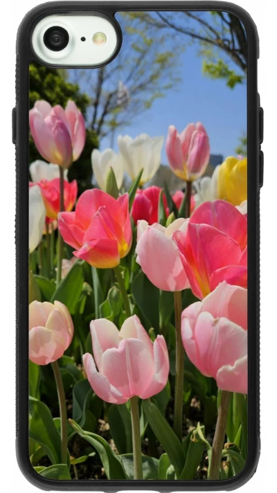 iPhone 7 / 8 / SE (2020, 2022) Case Hülle - Silikon schwarz Tulips Spring 2026