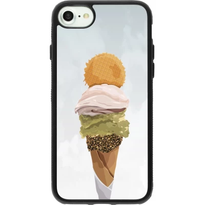 Coque iPhone 7 / 8 / SE (2020, 2022) - Silicone rigide noir Summer 2025 Cornet