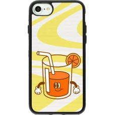 Coque iPhone 7 / 8 / SE (2020, 2022) - Silicone rigide noir Summer drink 2026