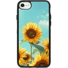 Coque iPhone 7 / 8 / SE (2020, 2022) - Silicone rigide noir Sunflowers Summer 2026
