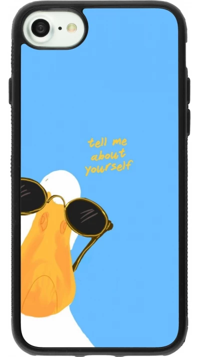 Coque iPhone 7 / 8 / SE (2020, 2022) - Silicone rigide noir Tell me about yourself Summer 2026