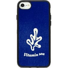 Coque iPhone 7 / 8 / SE (2020, 2022) - Silicone rigide noir Vitamin sea Summer 2026