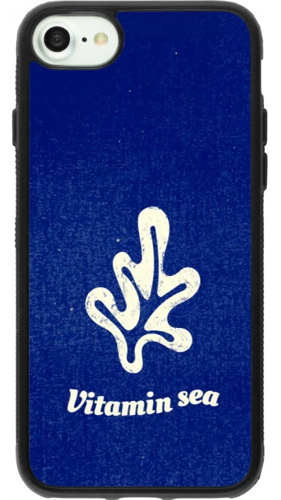 Coque iPhone 7 / 8 / SE (2020, 2022) - Silicone rigide noir Vitamin sea Summer 2026