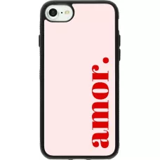 iPhone 7 / 8 / SE (2020, 2022) Case Hülle - Silikon schwarz Valentine 2024 amor