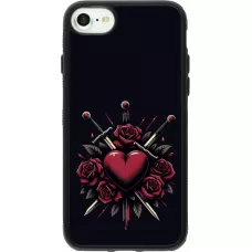 iPhone 7 / 8 / SE (2020, 2022) Case Hülle - Silikon schwarz Valentine 2024 gothic love