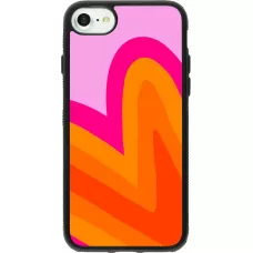 iPhone 7 / 8 / SE (2020, 2022) Case Hülle - Silikon schwarz Valentine 2024 heart gradient