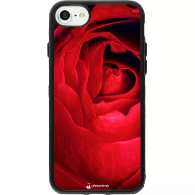 Coque iPhone 7 / 8 / SE (2020, 2022) - Silicone rigide noir Valentine 2022 Rose