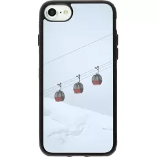 iPhone 7 / 8 / SE (2020, 2022) Case Hülle - Silikon schwarz Winter 22 ski lift