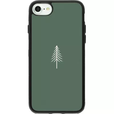 Coque iPhone 7 / 8 / SE (2020, 2022) - Silicone rigide noir Christmas 22 minimalist tree