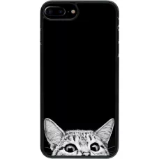 Coque iPhone 7 Plus / 8 Plus - Cat Looking Up Black