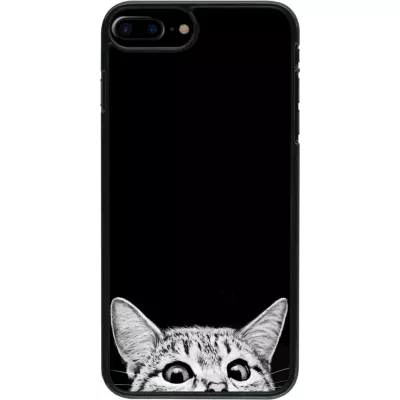 Coque iPhone 7 Plus / 8 Plus - Cat Looking Up Black