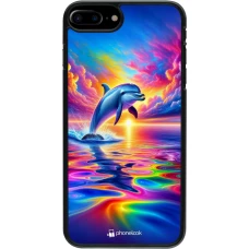 iPhone 7 Plus / 8 Plus Case Hülle - Glücklicher Regenbogen-Delfin