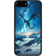 Coque iPhone 7 Plus / 8 Plus - Dragon nocturne montagne