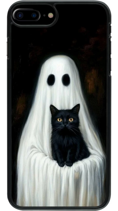 iPhone 7 Plus / 8 Plus Case Hülle - Halloween 2025 Ghost with black cat