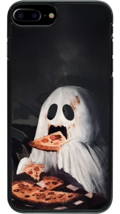 Coque iPhone 7 Plus / 8 Plus - Halloween 2026 Ghost eating pizza