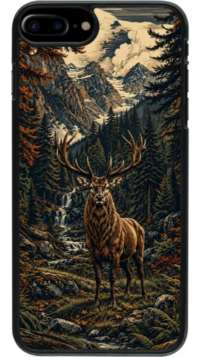 Coque iPhone 7 Plus / 8 Plus - Linocut Cerf