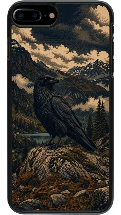 Coque iPhone 7 Plus / 8 Plus - Linocut Grand Corbeau