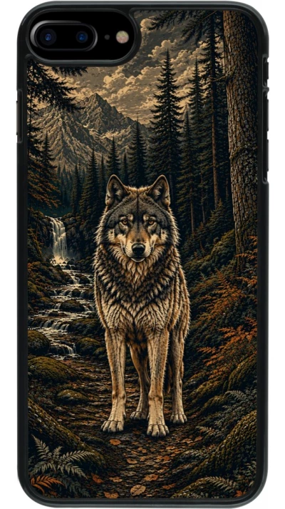 Coque iPhone 7 Plus / 8 Plus - Linocut Loup