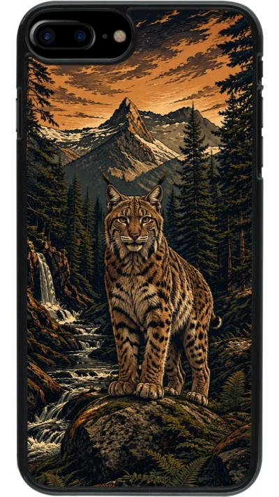 Coque iPhone 7 Plus / 8 Plus - Linocut Lynx