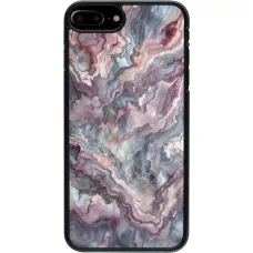 iPhone 7 Plus / 8 Plus Case Hülle - Violetter silberner Marmor
