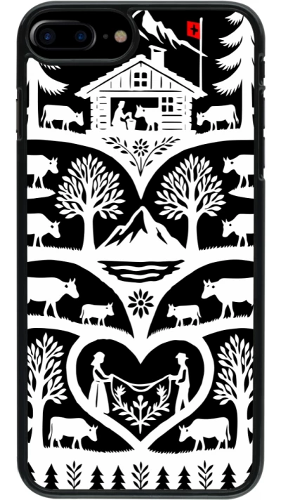 iPhone 7 Plus / 8 Plus Case Hülle - Poya Schweiz 2 schwarz
