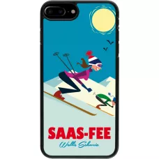 iPhone 7 Plus / 8 Plus Case Hülle - Saas-Fee Ski Downhill