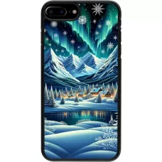 Coque iPhone 7 Plus / 8 Plus - Snowy Mountain Village Lake night