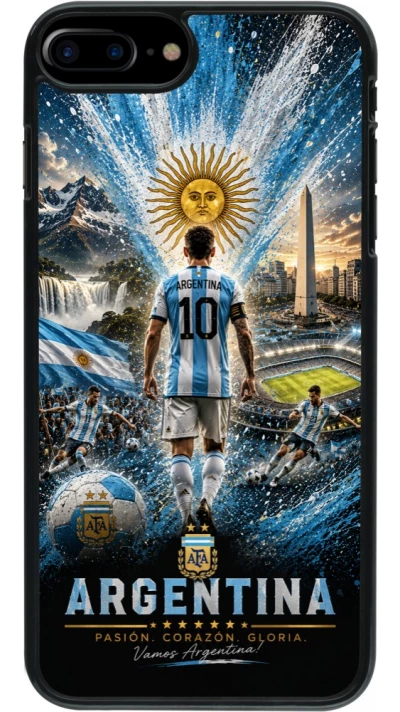 iPhone 7 Plus / 8 Plus Case Hülle - Fussball Argentinien splash 2026
