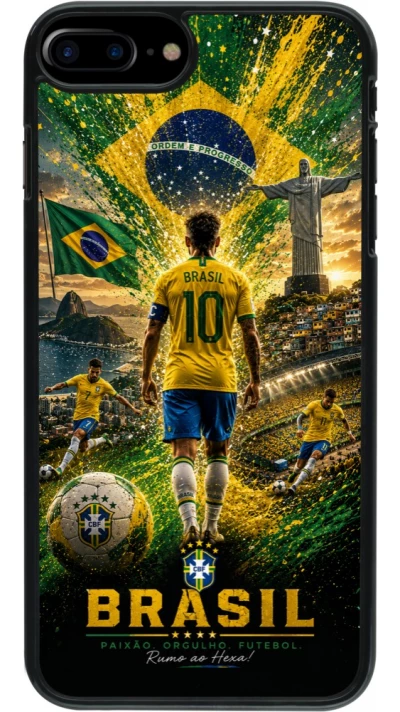 iPhone 7 Plus / 8 Plus Case Hülle - Fussball Brasilien splash 2026