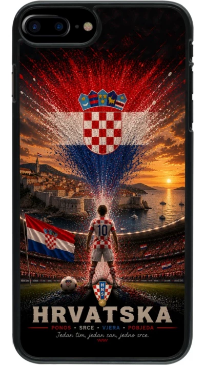 iPhone 7 Plus / 8 Plus Case Hülle - Fussball Kroatien splash 2026