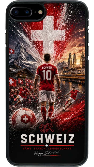 iPhone 7 Plus / 8 Plus Case Hülle - Fussball Schweiz splash 2026