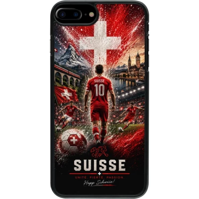 Coque iPhone 7 Plus / 8 Plus - Football Suisse splash 2026