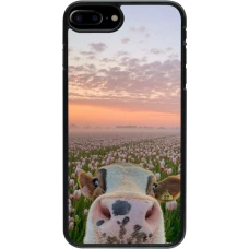 Coque iPhone 7 Plus / 8 Plus - Cow with tulips Spring 2026