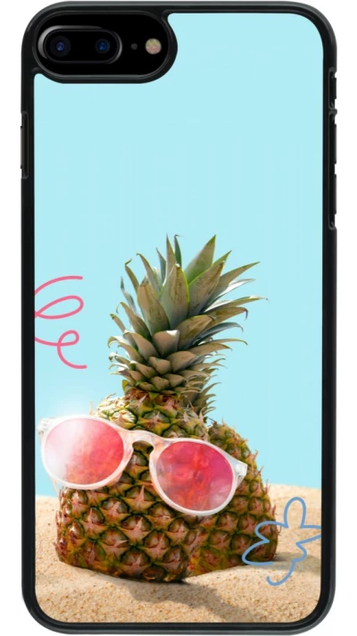 Coque iPhone 7 Plus / 8 Plus - Pineapple with glasses Summer 2026