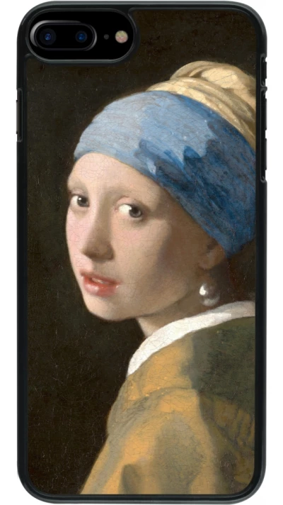 Coque iPhone 7 Plus / 8 Plus - Tableau art - La Jeune fille à la perle - Johannes Vermeer