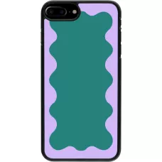 iPhone 7 Plus / 8 Plus Case Hülle - Wavy Rectangle Green Purple