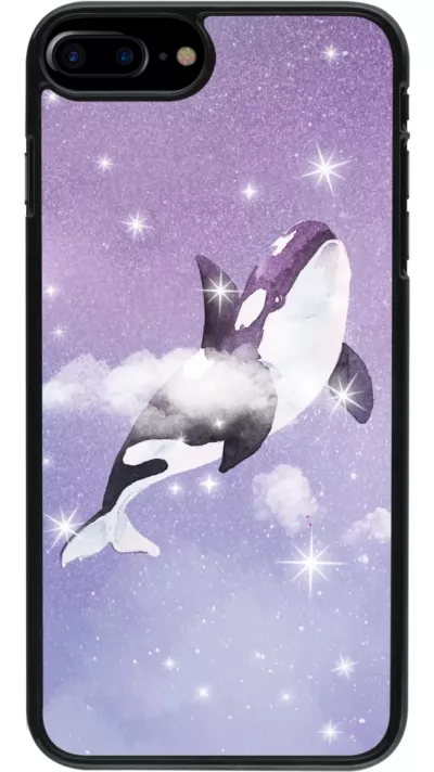 Coque iPhone 7 Plus / 8 Plus - Whale in sparking stars