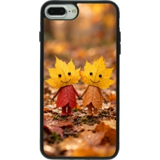 Coque iPhone 7 Plus / 8 Plus - Silicone rigide noir Autumn 26 Couple of leaves