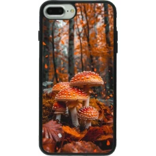 iPhone 7 Plus / 8 Plus Case Hülle - Silikon schwarz Autumn 26 Mushrooms in the woods