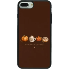iPhone 7 Plus / 8 Plus Case Hülle - Silikon schwarz Autumn 26 Pumpkin season