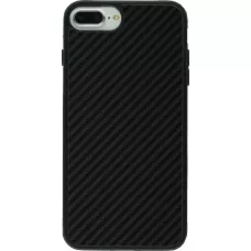 Hülle iPhone 7 Plus / 8 Plus - Silikon schwarz Carbon Basic