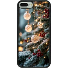 iPhone 7 Plus / 8 Plus Case Hülle - Silikon schwarz Christmas 25 Xmas Decorated Tree