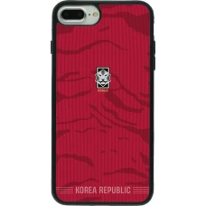 iPhone 7 Plus / 8 Plus Case Hülle - Silikon schwarz Südkorea 2026 personalisierbares Fussballtrikot